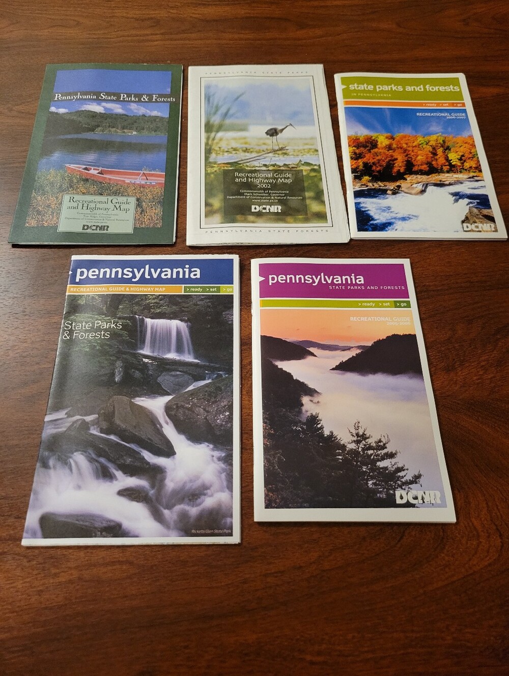 Lot of Pennsylvania DCNR State Parks and Forests Guides